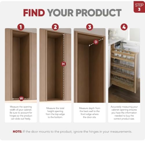 Rev-A-Shelf Pullout Organizer w/Blum Soft-Close, Min Cabinet Opening 5.5" W