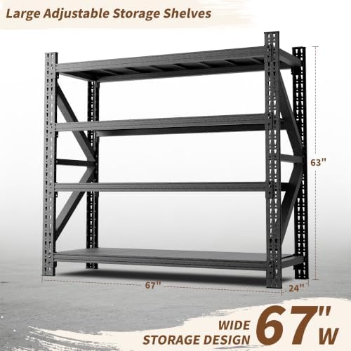 Heavy Duty Garage Shelving, Metal Storage Shelves, 5000 LBS