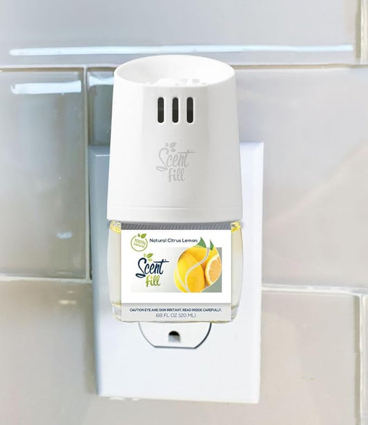 Scent Fill 100% Natural Lemon & Citrus Plug in Air Freshener, Scented Oil - Image 2