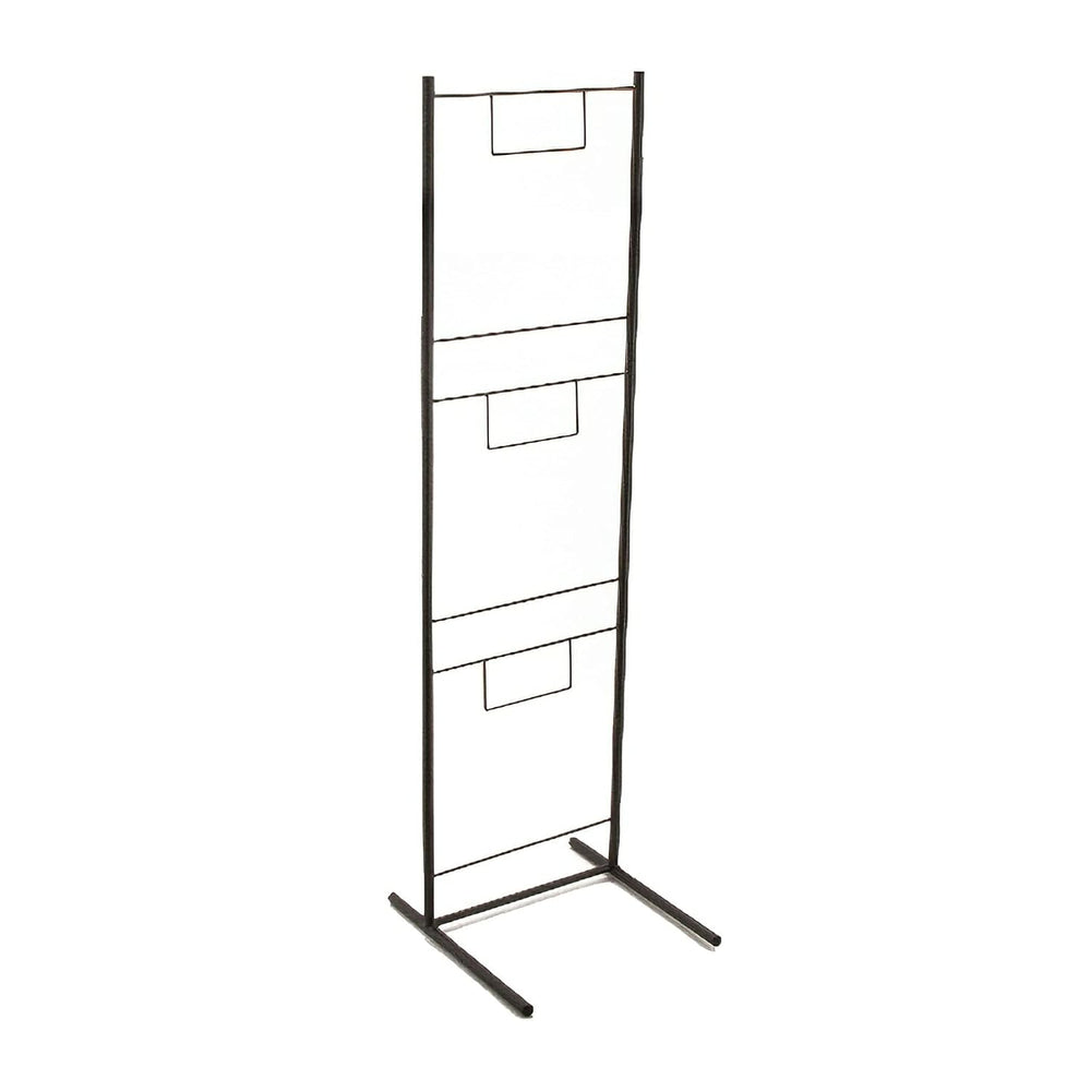 G.E.T. 11 3/4" Gray Heavy Duty Iron Breeze Baskets Metal Floor Stand