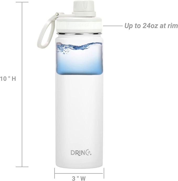 DRINCO Stainless Steel Water Bottle Spout Lid Vacuum Insulated Double Wall - Image 6