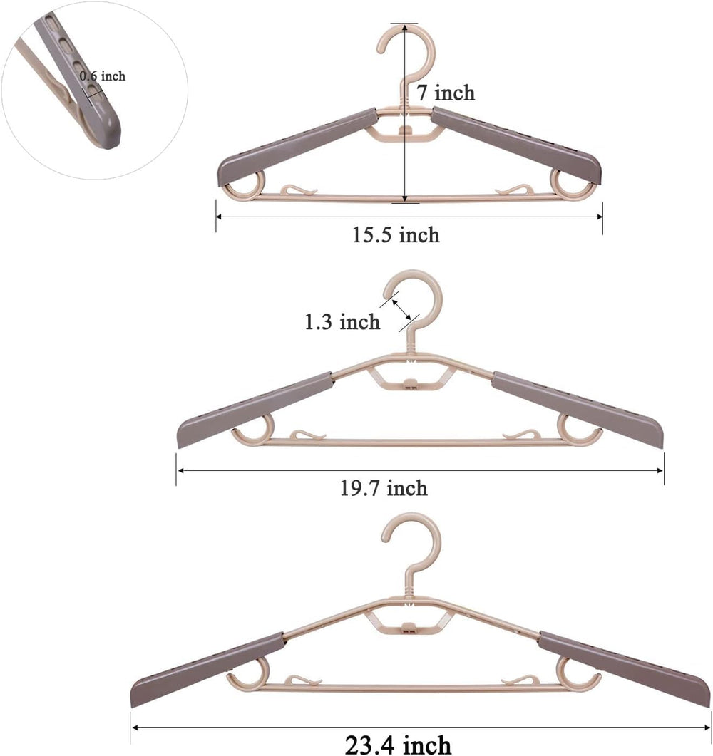 12-Pack Heavy Duty Plastic Extra-Wide Arm 15"-23" Suits Clothes Han...