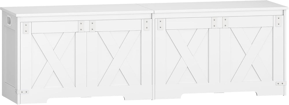 Hzuaneri 59" Modern Farmhouse Storage Chest and Bench | 70 Gal | 330lb Seat