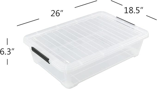 3-Pack Plastic Under bed Storage Box, 40 Quart - Image 2