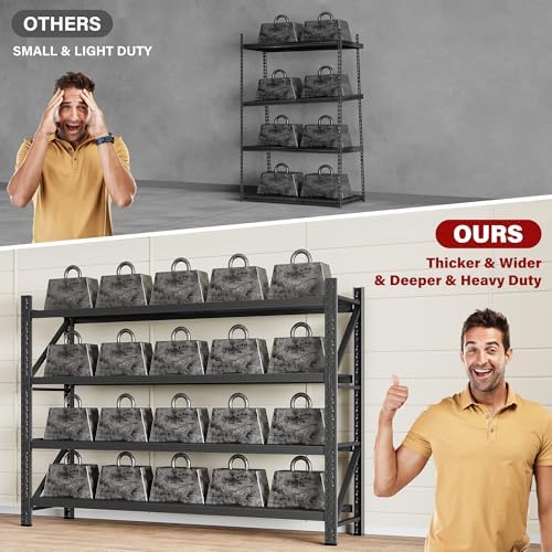 5000LBS Heavy Duty Garage Shelving Units,60" Wide & Deep Storage She...