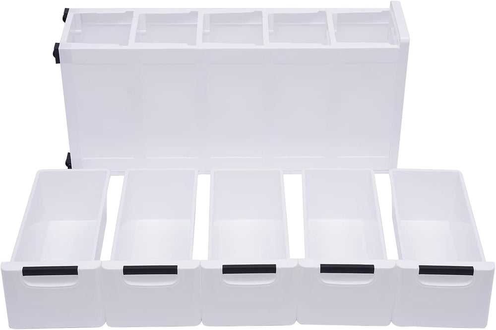 5 Drawers Narrow Slim Plastic Storage Cabinet,Storage Drawer with 4 Wheels,5 ...