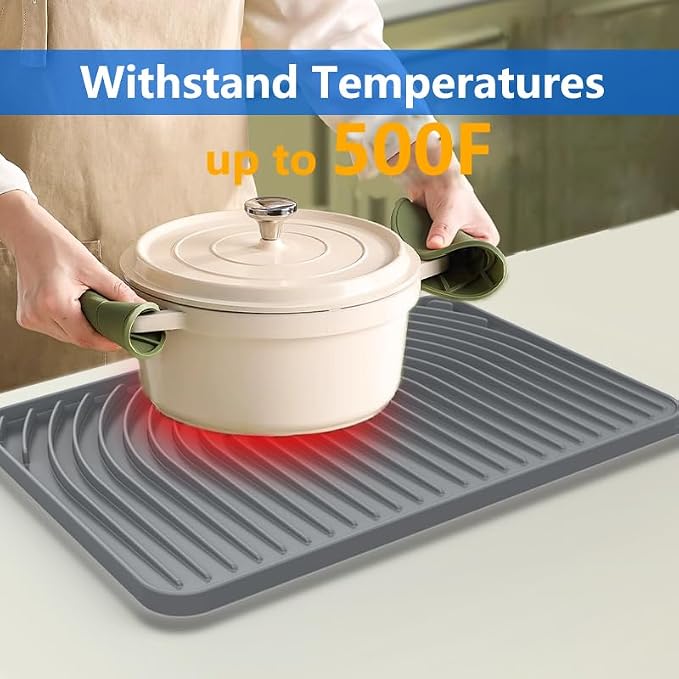 Dish Drying Matt for Kitchen Counter, Kitchen Dry Mats for Dishes Drying Pad - Image 6
