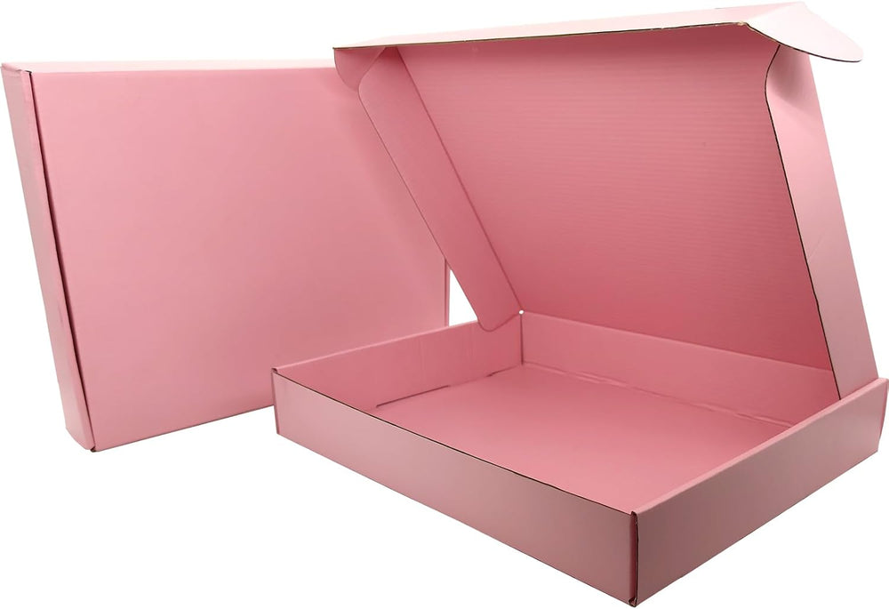 13x10x2 Shipping Boxes (25pcs) Pink Mailer Corrugated Cardboard Box