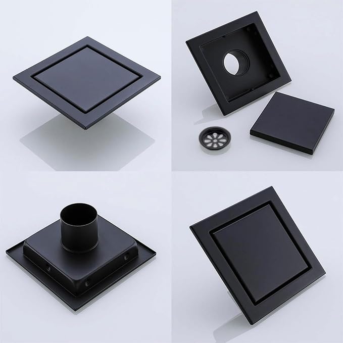 RANDOM Black Shower Drain Square - Image 9