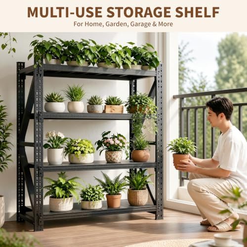 Heavy Duty Garage Shelving, Metal Storage Shelves, 5000 LBS