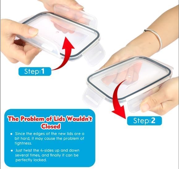 JUJOJB 60PCS Airtight Food Storage Containers with Lids, BPA-Free