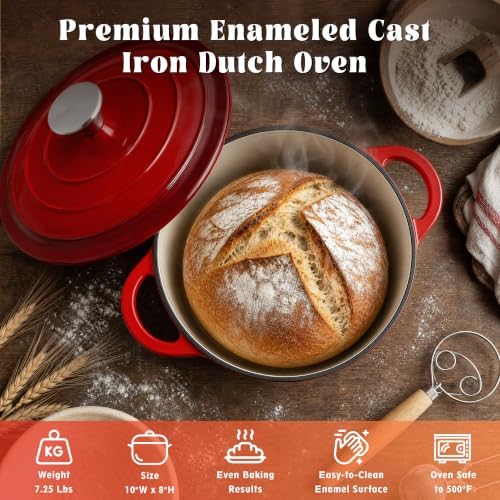 Sourdough Starter Kit with Dutch Oven - Complete Bread Baking Supplies Kit