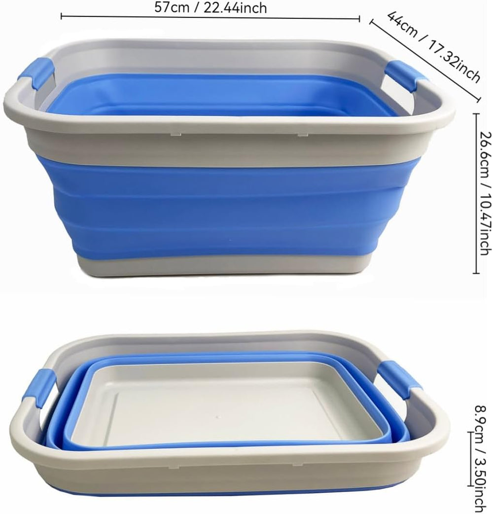 SAMMART 41L (10.8 gallon) Collapsible Plastic Laundry Basket - Foldable Pop U...