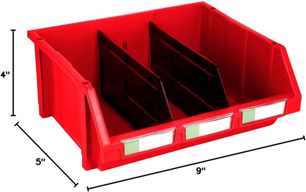 Extra Large Red Stackable Storage Bins 2 Pack – 16.5" x 14.5" x 6.9...