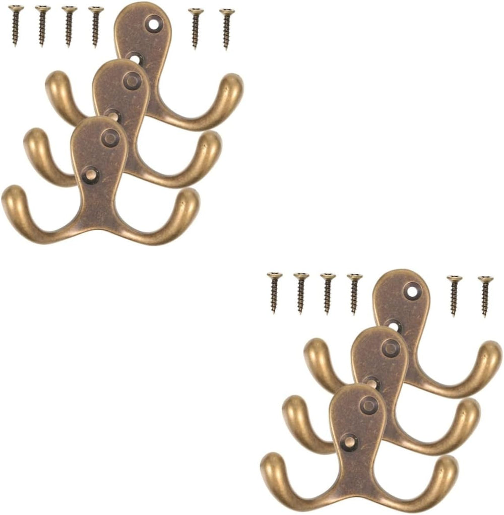 Zerodeko 2sets Copper Door Hook Wall Towel Hooks Multi-Purpose Hanger for Clo...