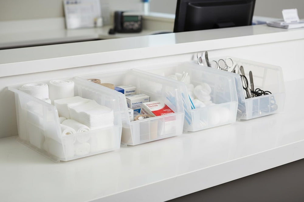 HE HUDSON EXCHANGE 9.5" x 6" x 5" (6 Pack) Plastic Stackable S...
