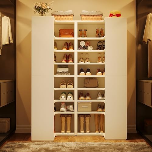 Tribesigns Corner Shoe Rack for Closet, 9-Tier Modern Corner Shelf Organizer,...