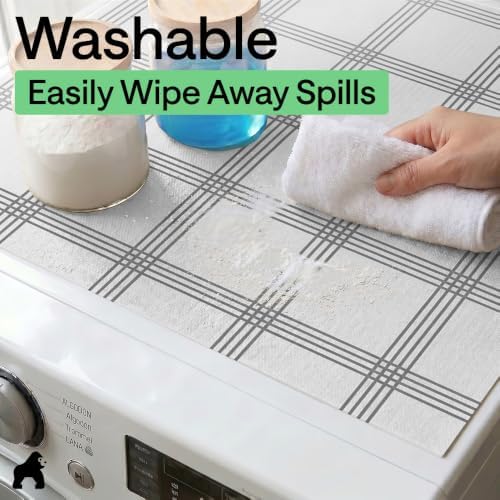 GORILLA GRIP Shelf Liner, Kitchen Drawer Protector, 24x240 Gray White