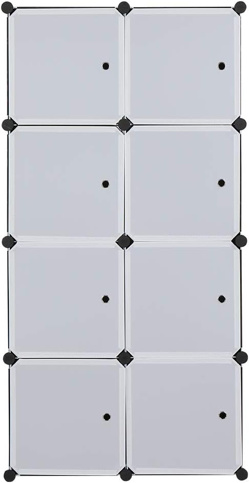 8 Cube Organizer Stackable Plastic Cube Storage Shelves Design Multifunctiona...