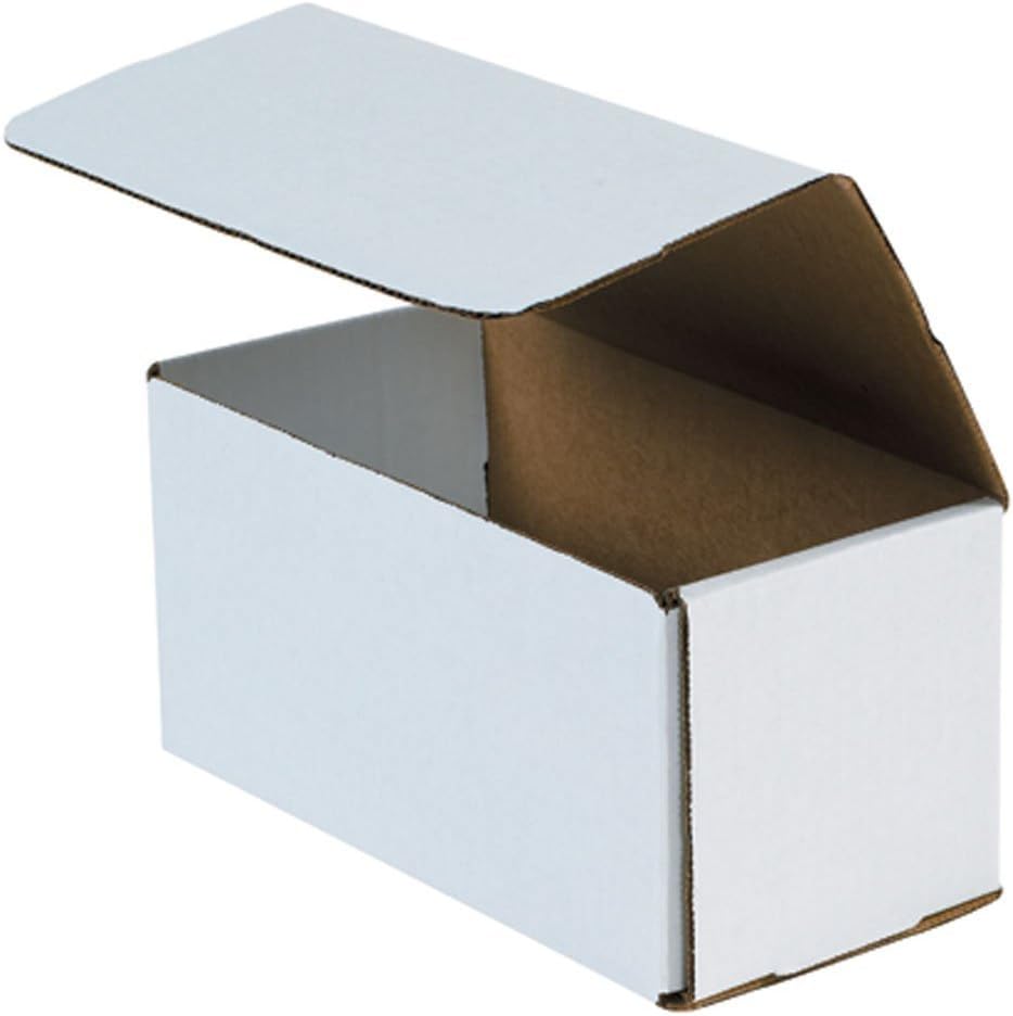 BOX USA Mailer Boxes Small 8"L x 4"W x 4"H 50-Pack - Corrugate...