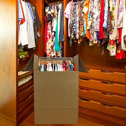 UBOXES Space Savers Wardrobe Moving Boxes With Hanger 20" x 20" x 3...