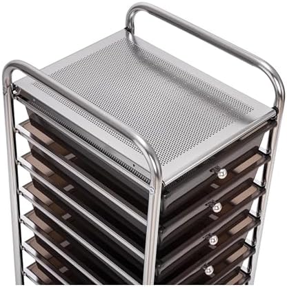 Seville Classics Rolling Utility Organizer Storage Cart, for Home Office, Sch...