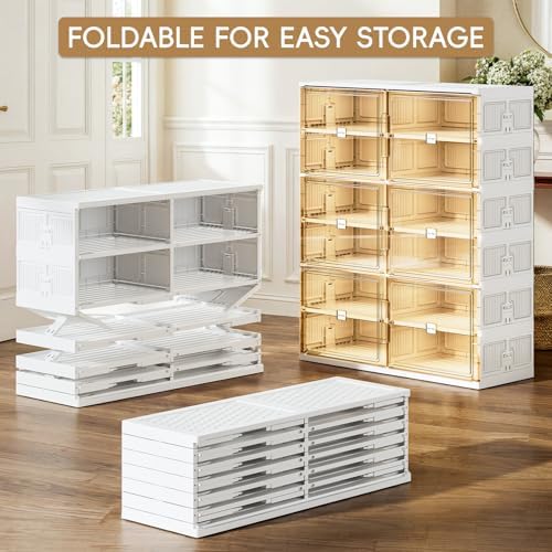 JEKO&JEKO 10 Tiers Foldable Shoe Rack Organizer Cabinet for Closet Entryw...