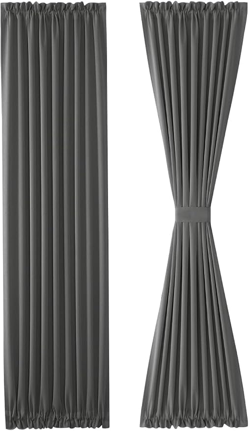 DWCN French Door Curtains – Rod Pocket Thermal Blackout Curtain - Image 7