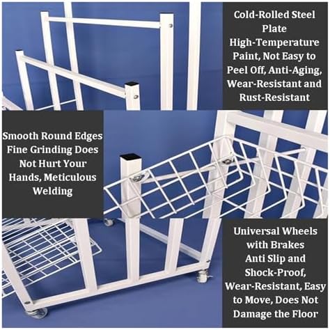 Clothes Rail Garment Rack 3 Tiers Metal Umbrella Storage Stand, Iron Floor-St...
