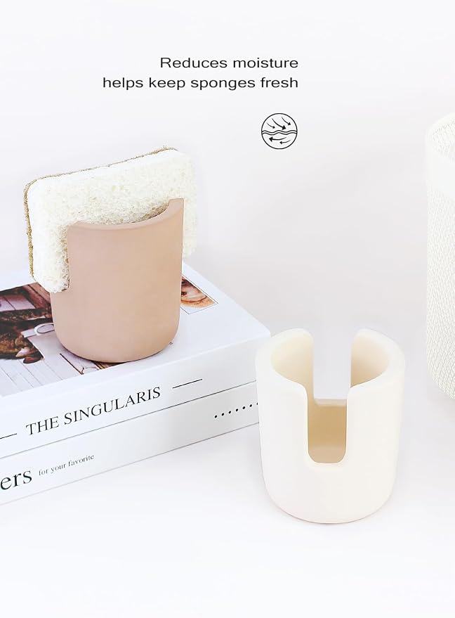 Stone Sponge Holder for Countertop Organizer, Quick Dry Diatomite Sponge Holder - Image 9