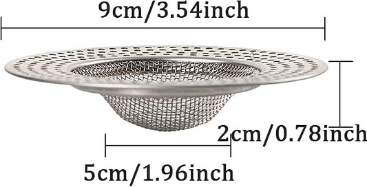 2pcs Heavy Duty Stainless Steel Slop Basket Filter Trap, 3.54" Top / 1.65" Mesh - Image 2