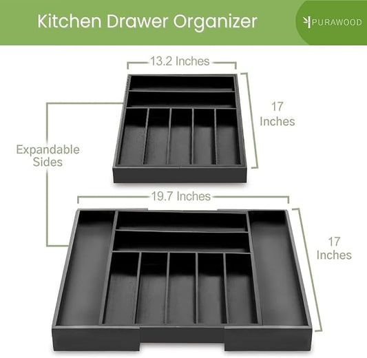 Purawood Bamboo Drawer Organizer - Image 2