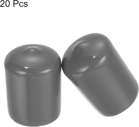 uxcell 20pcs Rubber End Caps 20mm ID Vinyl PVC Round Tube Bolt Cap Cover Screw - Image 2