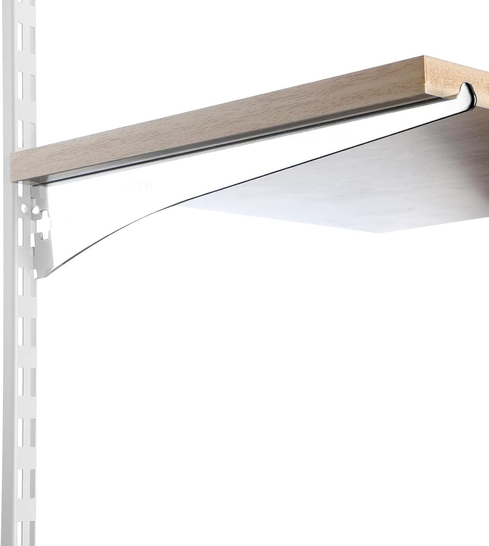 MorningRo 6 Pcs Dual Track Upright Wall Shelving System, White, 47.5 Inch