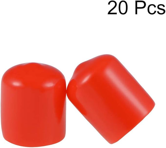 uxcell 20pcs Rubber End Caps 15mm ID Vinyl Round Tube Bolt Cap Cover Thread - Image 2