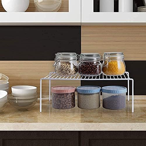 Redrubbit Large (15.7 x 9.4 Inch) Cabinet Storage Shelf Rack, Set of 6, Rustp...