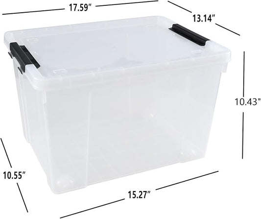 4 Pack Clear Storage Latch Bin - Image 2