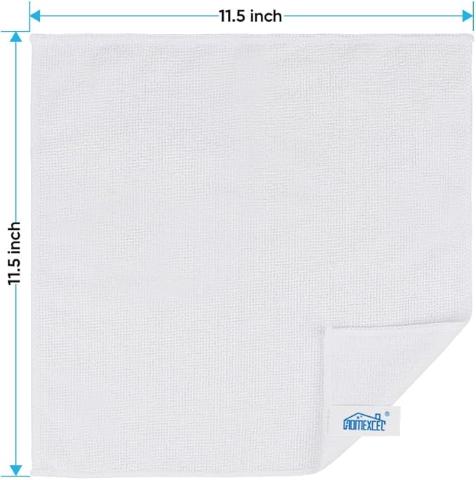 HOMEXCEL White Microfiber Cleaning Cloth, 24 Pack Cleaning Towels - Image 7