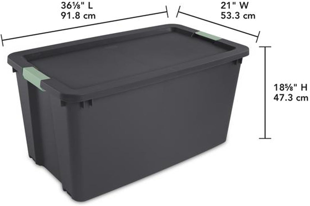 Sterilite 8-Pack Latch Tote, Stackable Plastic Storage Bin Containers, 45 Gal...
