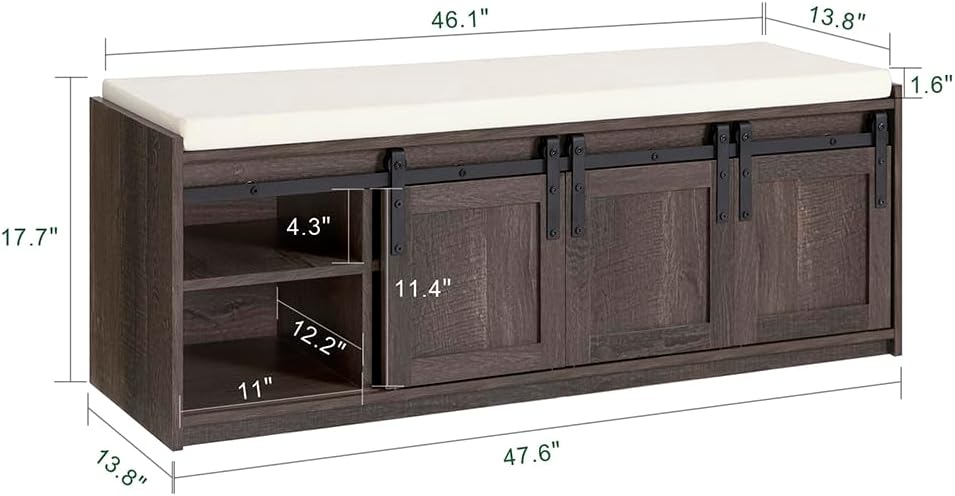 Haotian Entryway Shoe Storage Bench