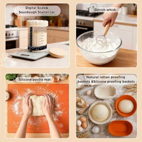 All-Inclusive Sourdough Starter Kit with Enameled Cast Iron Dutch Oven & ...