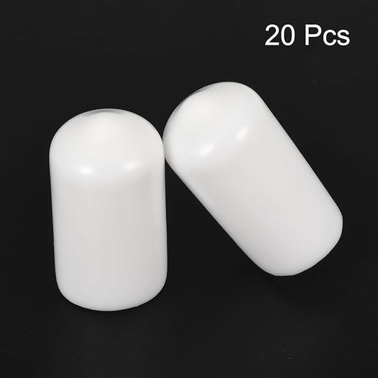 uxcell 20pcs Rubber End Caps 10mm ID Vinyl Round End Cap Cover Screw Thread - Image 2