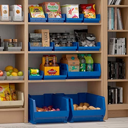 Akro-Mils Plastic Storage Bins and Organizers (12-Pack) + AkroBins Hanging St...