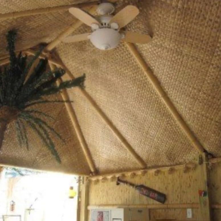 Thaisan7 Lauhala Natural Weave Matting Roll Commercial Grade-Tiki Bar Wall Co...