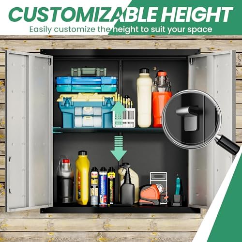 Garage Cabinet System | Heavy Duty Steel All-in-One Modular Garage Cabinet Se...