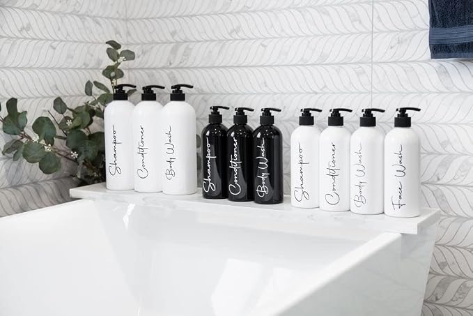 Alora 32oz Reusable Shampoo and Conditioner Bottles - Image 9