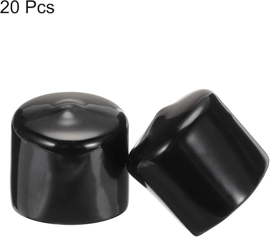 uxcell 20pcs Rubber End Caps 34mm ID Vinyl PVC Round Tube Bolt Cap Cover Screw - Image 2