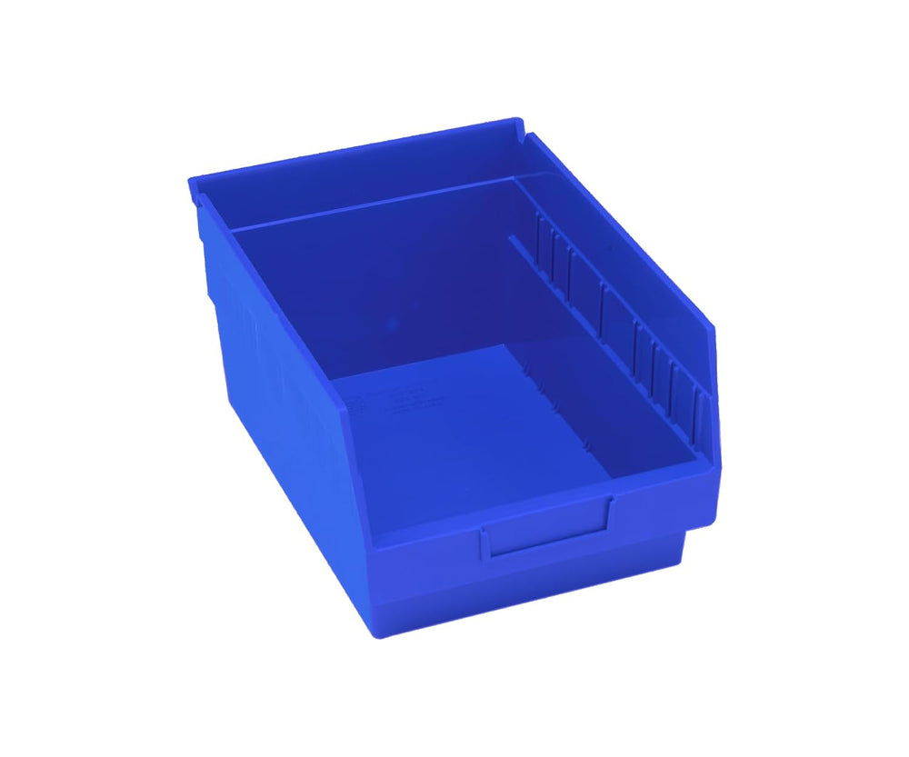 QUANTUM STORAGE SYSTEMS K-QSB207BL-8 8-Pack Plastic Shelf Bin Storage Contain...