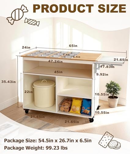 Charcuterie Cart with 12 Stainless Steel Food Pans,Rolling Kitchen Island/De...