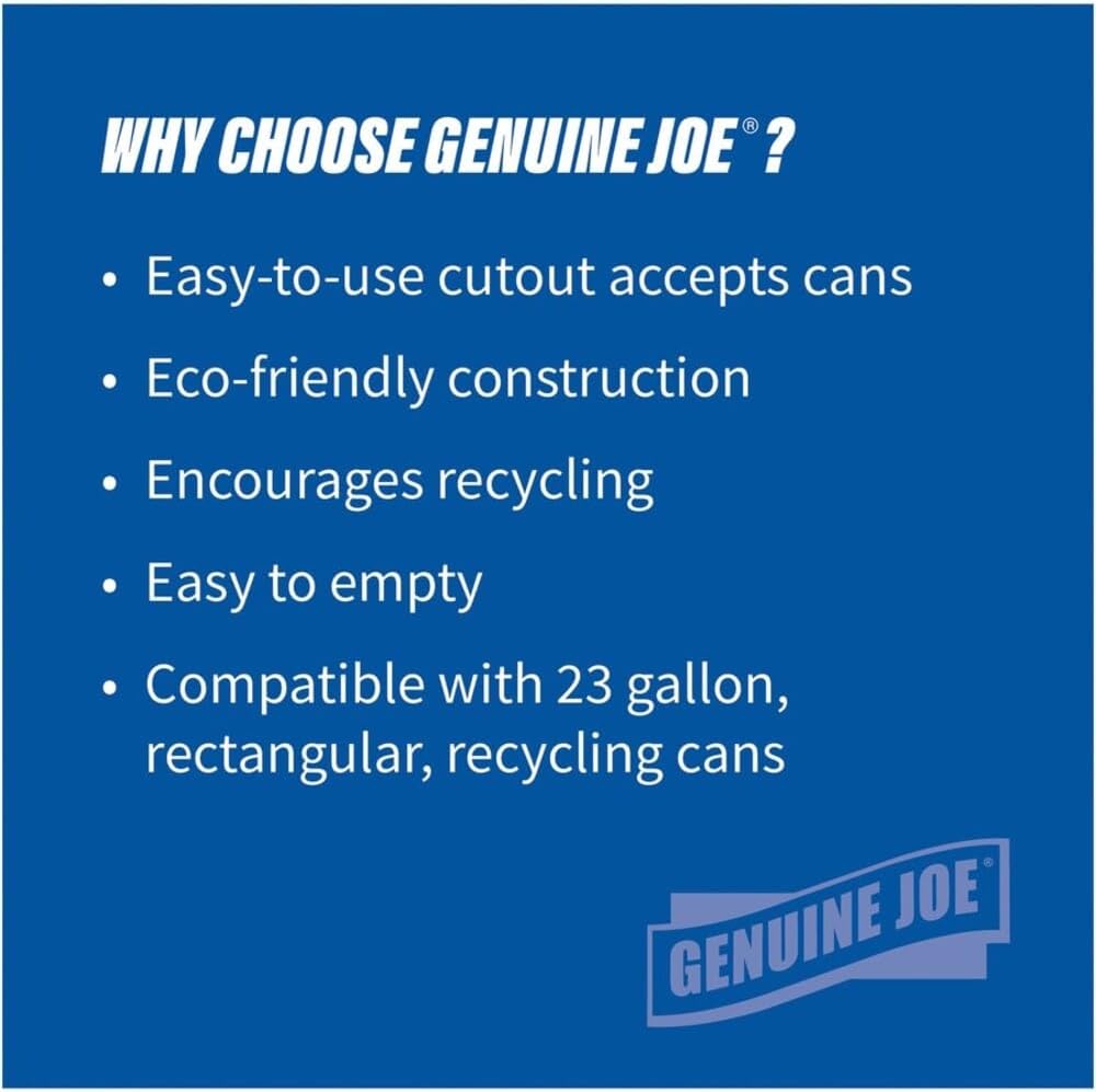 Genuine Joe Round-Cutout Lid for 23 gal Recycling Bin